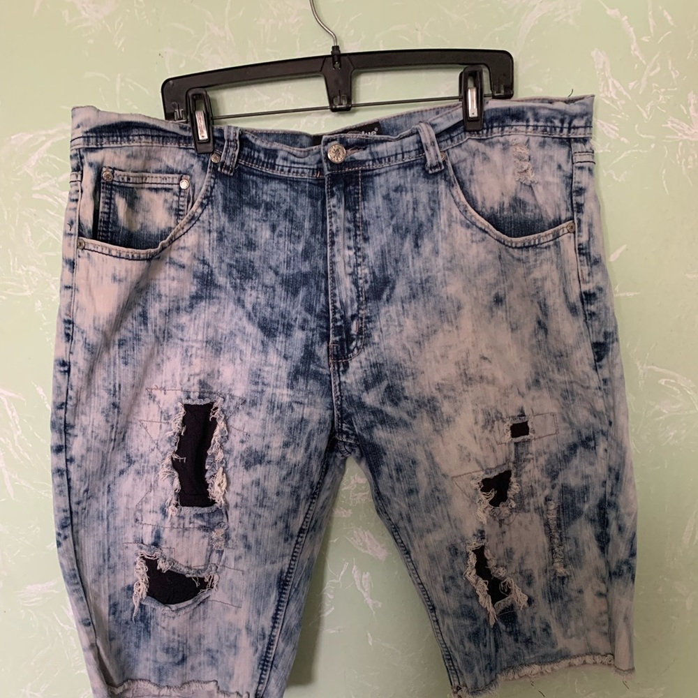 Royal Blue Distressed shorts
